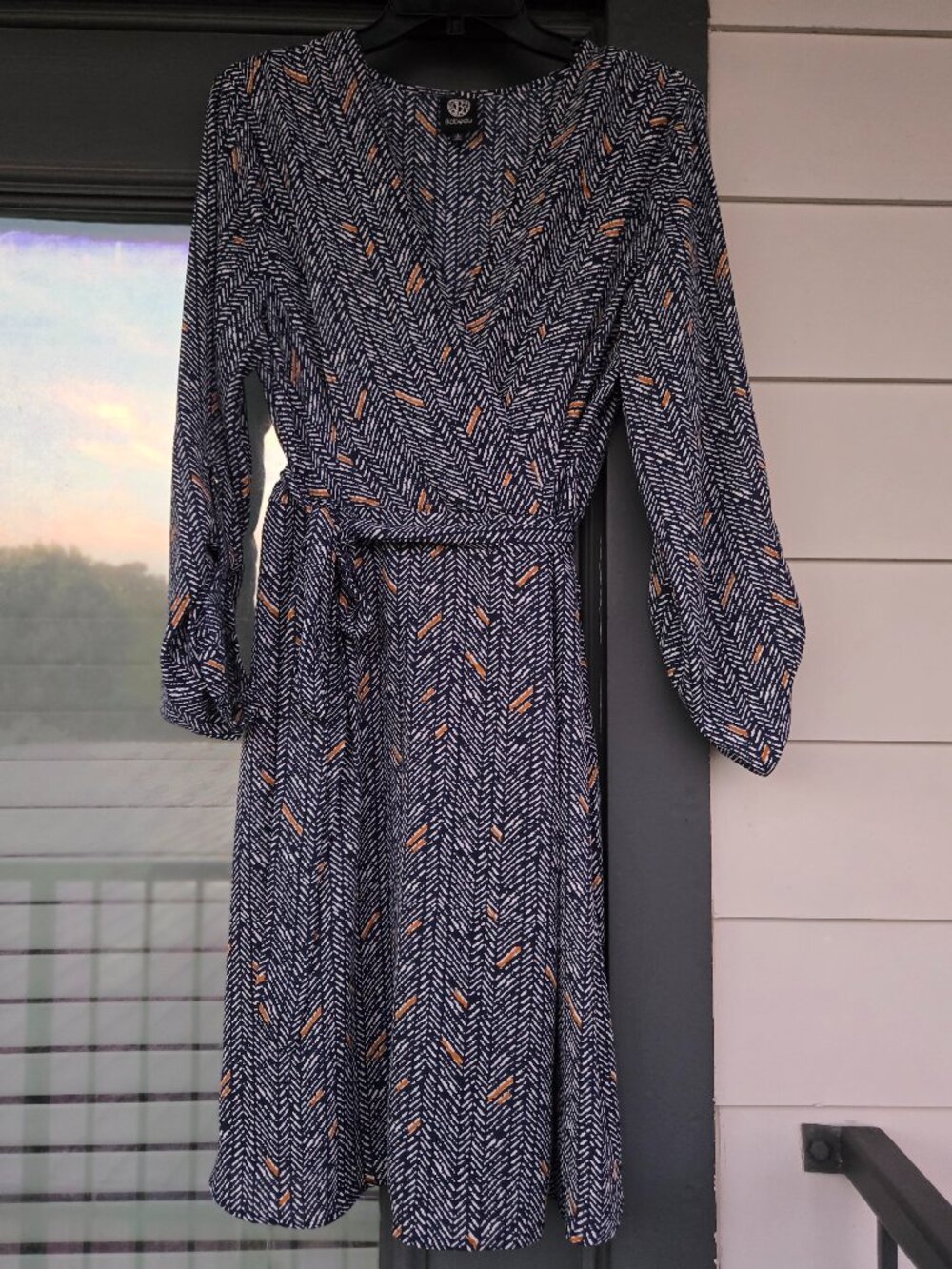 Long Sleeve Patterned Dress